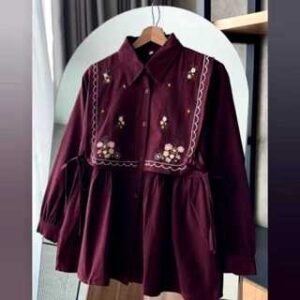 Baju Atasan Wanita Terbaru Bordir Bunga Kemeja Wanita Jumbo