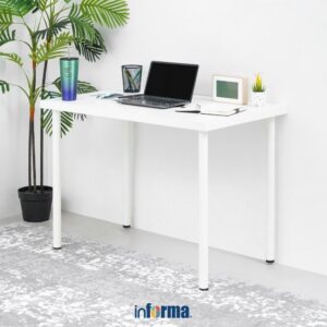 Informa Berka 100 cm Meja Kantor - Putih Office Table Furnitur Kantor Meja Kerja Belajar Serbaguna
