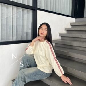 NABILAZE Baju Kaos Atasan Wanita Lengan Panjang Hijab Bahan Katun Combed 24s