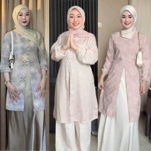 Tissa Tunik Katun Bolong (KATBOL) Bordel Cotton Bordir / Outfit kondangan / Baju  Lebaran / Tunic Katun Putih Elegan Muslimah / Seragam Kondangan Bridesmaids Lamaran Atasan Wanita Border Corneli Korneli Chea tunik chakira / tunik chakira project