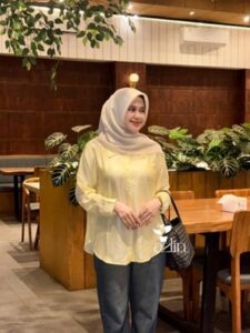 Kemeja Wanita A.Z Rayon Twill Polos Balon Top Blouse Basic Kemeja Wanita Lengan Panjang Wanita Oversize Jumbo