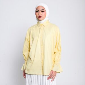 (Dope and Adapt) – Sitha Shirt Baju Atasan Wanita Oversize Kemeja Wanita Tangan Panjang Basic Kasual