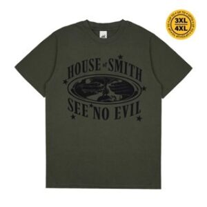 House of Smith Kaos Pria Lengan Pendek – See No Evil Tshirt Army #2 – T Shirt