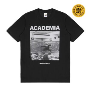House of Smith Kaos Pria Lengan Pendek – Academia Black Regular #11 – T Shirt