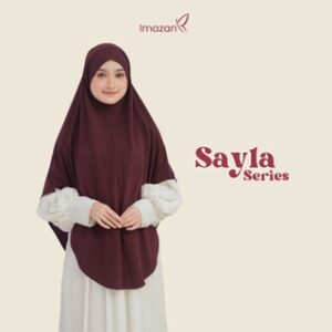 IMAZAN Khimar Bandana Syar’i Jersey Korea Premium Khiban Malay Hijab Kekinian Sayla Series