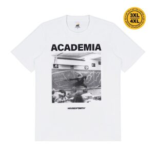 House of Smith Kaos Pria Lengan Pendek – Academia White Regular #5 – T Shirt