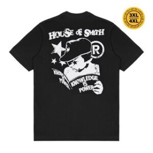 House of Smith Kaos Pria Lengan Pendek – Knowledge Black #6 – T Shirt