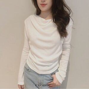 EVONNE WonYoung Top – Atasan Wanita Long Sleeve – Baju Lengan Panjang Wanita Knit Top Blouse E-304