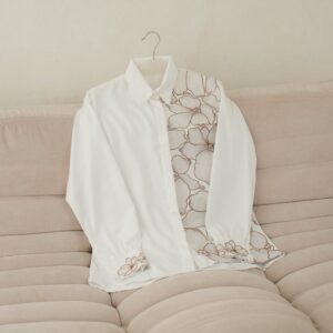 Luisa Blouse – Kemeja Wanita  Bordir Catton Premium Ld 110 dan 115cm Kemeja Bordir Premium Atasan Wanita Kekinian