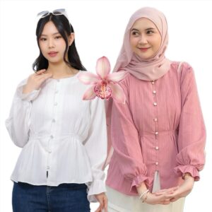 MIKA Kalea Shirt Lady Crush – Blouse Atasan Kemeja Korean by Flowy Wanita Kondangan
