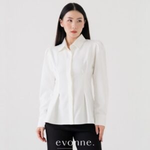 EVONNE Nera Kemeja Mewah Wanita Top Blouse Atasan Wanita Elegan Lembut Simple