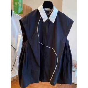 SSEOLSHOP – Belya kemeja list depan tanpa lengan oversize / Vest polos outer wanita korean style bahan rayon premium 2026