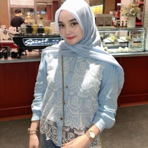 Blouse Miska Burkat Korean Style Baju Atasan Casual Lengan Panjang