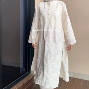 Outerres – MOIRA TUNIK | Atasan Tunik Lebaran 2026 Tencel Cotton Bordir Embroidery Motif Polos Wanita