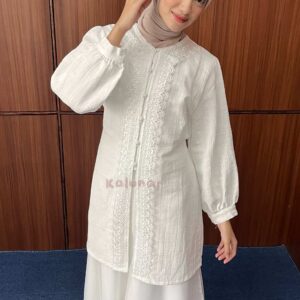 [READY STOCK] KALUNAR – Joy Tunik Lebaran Kondangan (Atasan Gamis Melayu Renda Wanita)