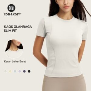 COSI COZY Baju Olahraga Wanita Lengan Pendek Top dan Kaos Sportwear