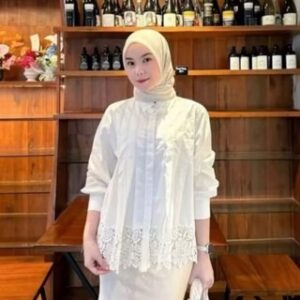 Jema Basic – Kemeja Basic Renda – Atasan Blouse Wanita