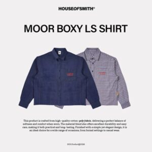 House of Smith Kemeja Boxy Pria – Moor Boxy Ls Shirt – Boxy Long Shirt