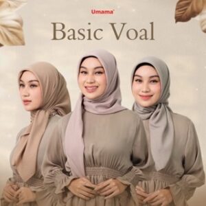 Basic Voal Umama Scarf Kerudung Polos Jilbab Segi Empat Hijab Daily (Seri Warna)