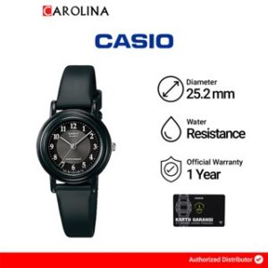 Jam Tangan Wanita Casio General LQ-139AMV-1B3 Ladies Black Dial Black Rubber Band