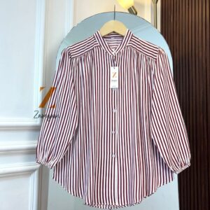 Azura Kemeja Salur Wanita Terbaru Atasan Rayon Wanita Busui