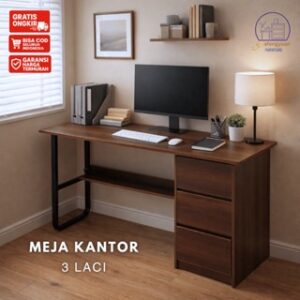 Meja 3 Laci Meja Belajar Minimalis Meja Komputer Dengan 3 Laci Meja Kantor Minimalis Meja Tulis Rumah Tangga Meja Minimalis Modern - Meja Kerja Minimalis