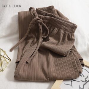 EMITA BLOOM celana kulot karet premium panjang santai improt wanita jumbo kekinian outfit model korea style terbaru 2026 celana kece gombrong skena