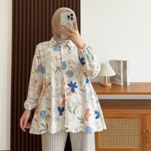 BLOUSE RAYON WANITA TERBARU/ ATASAN RAYON WANITA/ BLOUSE BUSUI FRIENDLY/ KEMEJA A-LINE/ ATASAN RAYON
