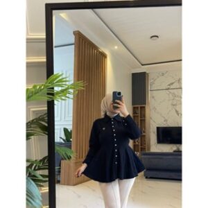 Atika Blouse Polos Linen Shirt Wanita-Kemeja Kerja Wanita