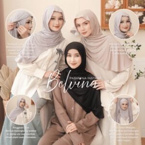 WILLOFI  Pashmina Instant Belvina Inner Menutup Leher Bahan Rayon