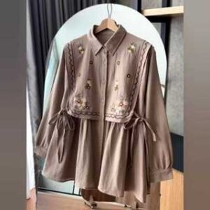 Resha Kemeja Wanita Bordir Bunga Baju Atasan Wanita Terbaru Jumbo