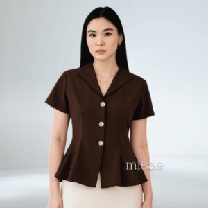 MISAE – Karla Top / Atasan Wanita Semiwoll Premium / Blouse Korean Style