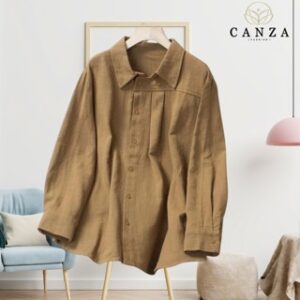 Kemeja Wanita Linen –  Blouse Jane – Atasan Wanita Linen Blouse Jane Kemeja Wanita Lengan Panjang