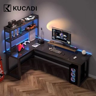 [Pengiriman dari Makassar ]KUCADI Meja Gaming Pola Fiber Karbon Meja Kerja Meja Komputer Meja Belajar Meja Laptop [Garansi 5 Tahun]