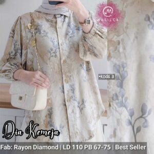 Dia kemeja baju atasan wanita rayon bestseller