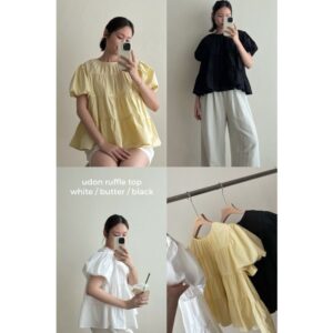 UDON RUFFLE TOP ATASAN WANITA KOREA STYLE