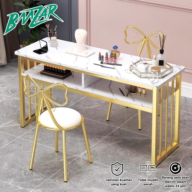 Meja Nail Art Meja Salon Kuku Meja Kuku Nail Art Meja Kerja Multifungsi Meja Manikur Ganda 80~120CM