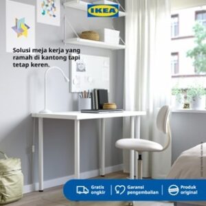 IKEA LINNMON/ADILS Meja Kerja Minimalis Meja Kantor Meja Belajar Serbaguna Putih 100x60 cm
