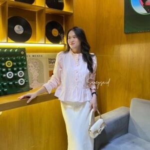 Elora blouse – Atasan Wanita Kekinian – Blouse Korean Style – Blouse Lengan Panjang – Atasan Bangkok