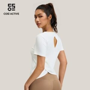 COSI ACTIVE  Baju Olahraga Wanita Lengan Pendek Top Sportwear Kaos Olahraga Wanita