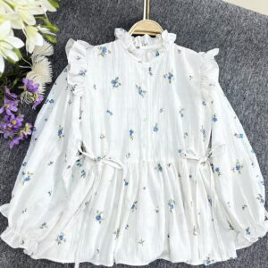 Atasan Wanita Aura Blouse Katun Motif Korean