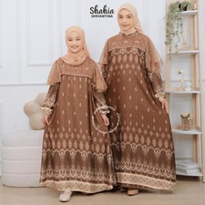 Shahia Servantina – Caroline Dress Gamis Anak Perempuan Couple Ibu dan Anak Baju Lebaran 2026