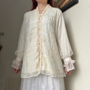 Sarasvati Top atasan blouse kebaya wanita renda lace bordir by biel the Label