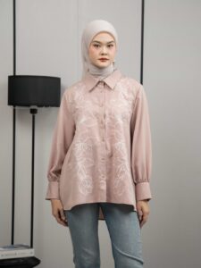 Mayoutfit Eirwen Shirt | Kemeja Wanita Bordir Embroidery Motif Floral