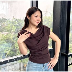 LUXE TOP | Baju Atasan Wanita Terbaru Atasan Wanita Kekinian Baju Knit Lengan Pendek | Atasan Wanita Korea Style