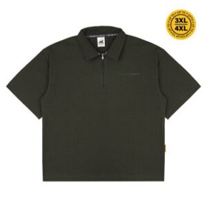 House of Smith Polo Shirt – Origin Halfzip Heavyweight Polo Boxy Army – Polo Halfzip Boxy Pria