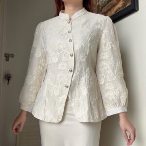 Hazka Top atasan kemeja Blouse viral wanita kerja ORGANDI LEBARAN RAYA WEDDING KONDANGAN WISUDA KERJA korean style by biel the label