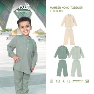 [RAYA SERIES] Cuit Maheer Koko Toddler Setelan Baju Koko Toddler Anak Laki-laki 3 – 10 Tahun