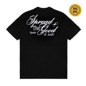 House of Smith Kaos Pria Lengan Pendek – Spread Tshirt Black #2 – T Shirt
