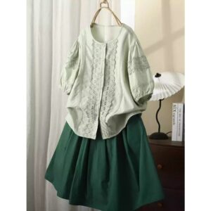 CHICMORE Atasan kemeja lengan pendek Dengan gaya kasual untuk wanita